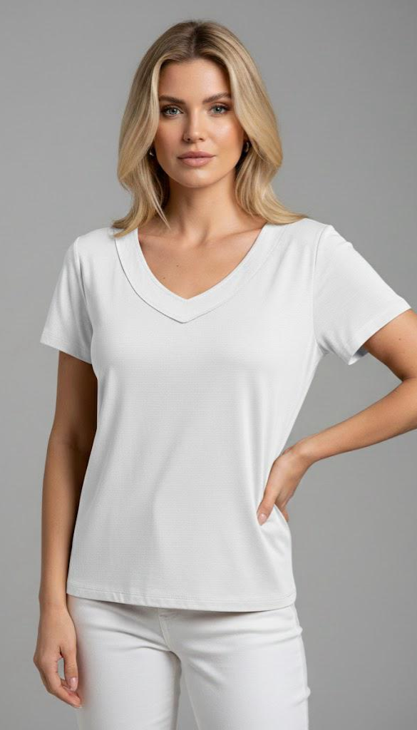 Tshirt Decote V Básica