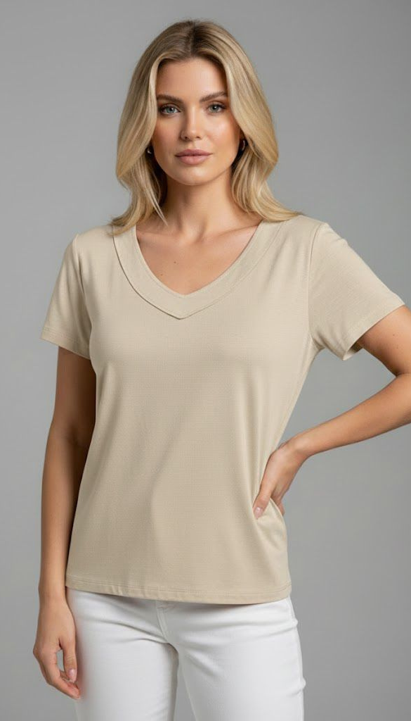 Tshirt Decote V Básica