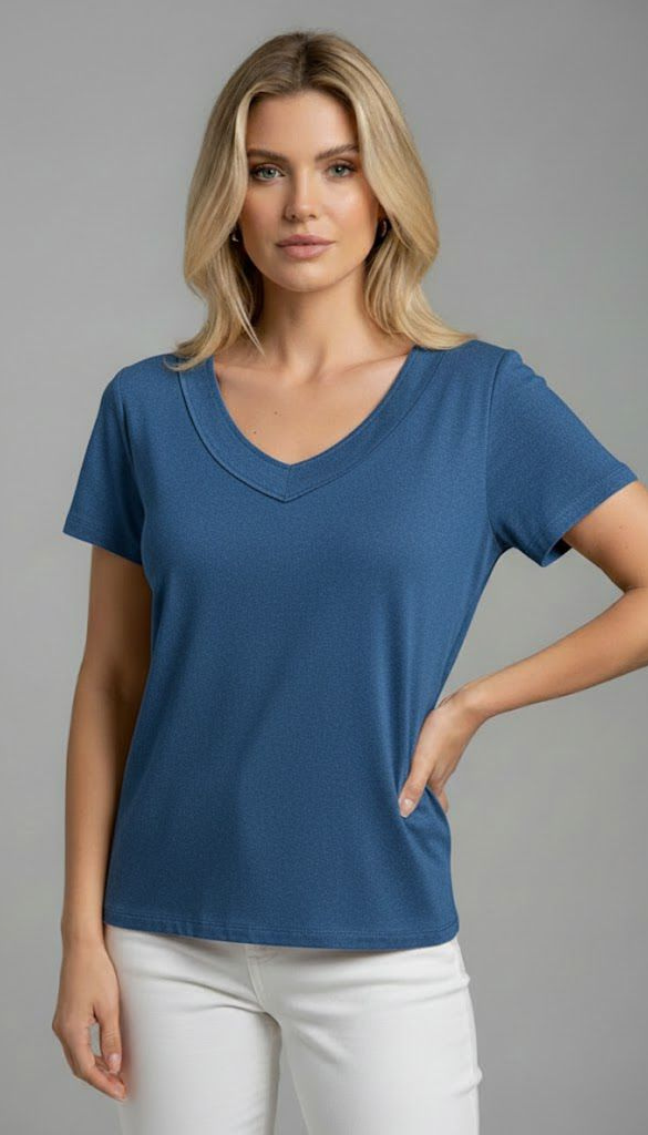 Tshirt Decote V Básica