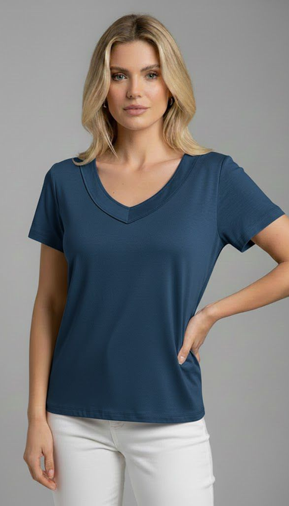 Tshirt Decote V Básica