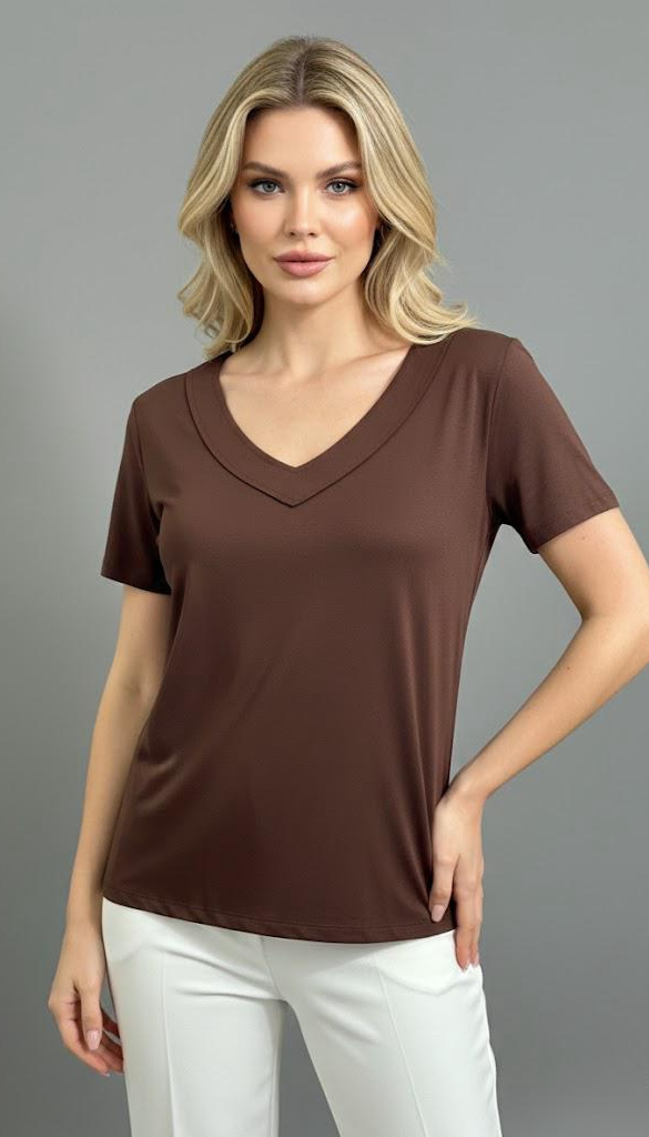 Tshirt Decote V Básica