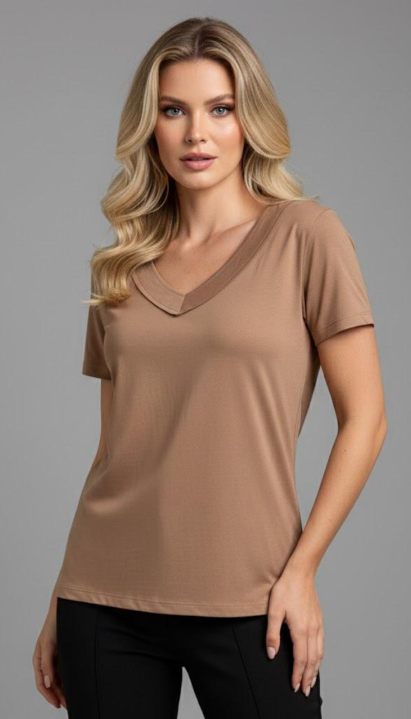 Tshirt Decote V Básica