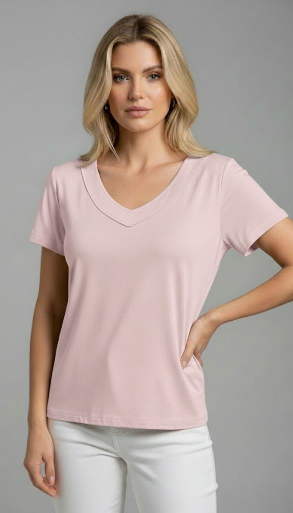 Tshirt Decote V Básica