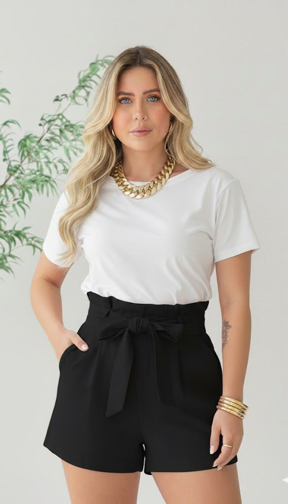 Short Clochard Linho